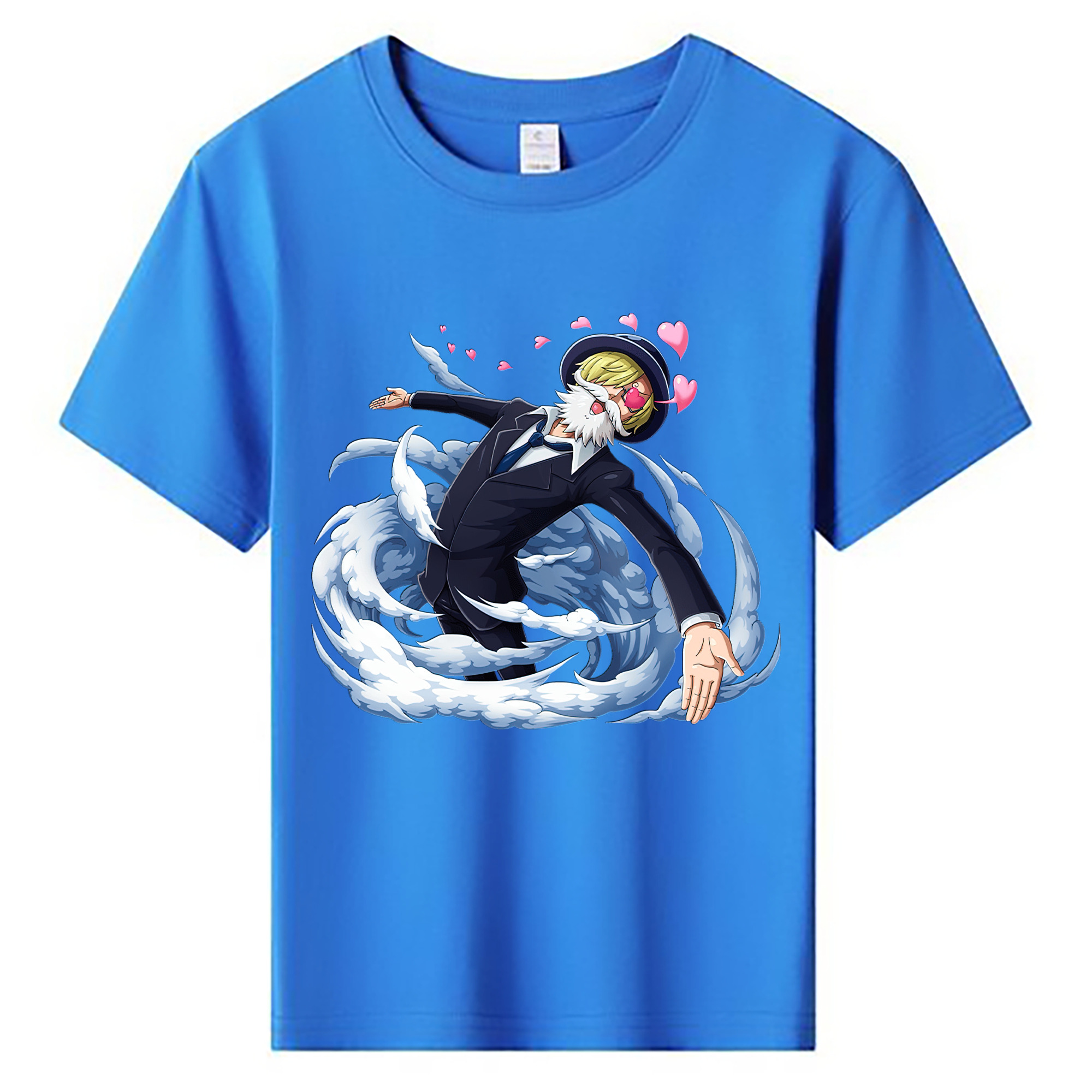 （画像用） ワンピース サンジ ONE PIECE Sanji 綿100％キッズTシャツ（フロントプリント）